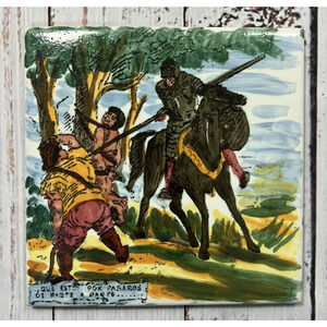 Ceramic Tile Trivet Ceramica Sevilla Spain Que Por Pasaros